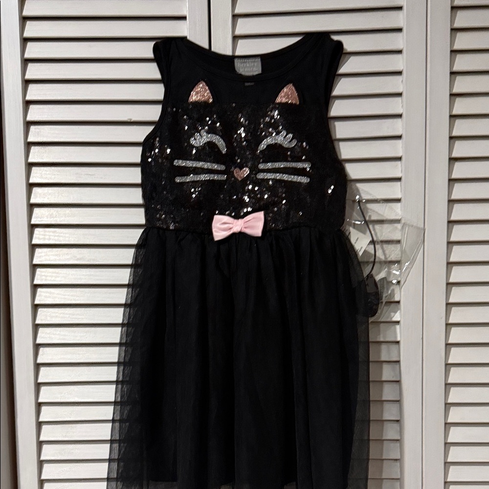 Sparkly Black Cat Costume Dress for Kids